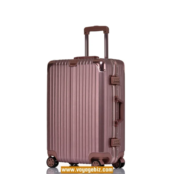 Classic Aluminum Frame Trolley Suitcase ABS+PC | TSA Lock + Silent Wheels + Metal Corners | 20/24/26/29-inch Durable Luggage for Wholesale (6 Colors)PAHX1520 - Image 3