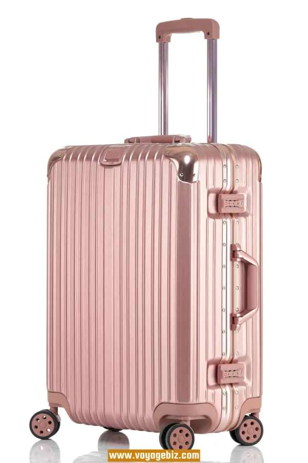 Classic Aluminum Frame Trolley Suitcase ABS+PC | TSA Lock + Silent Wheels + Metal Corners | 20/24/26/29-inch Durable Luggage for Wholesale (6 Colors)PAHX1520 - Image 2