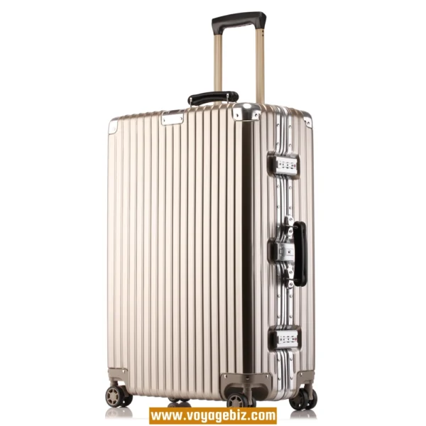 Classic Aluminum Frame Trolley Suitcase ABS+PC | 10+ Years Best Seller | TSA Lock + Silent Wheels + Leather Handle | 20/24/26/29-inch Durable Luggage for Wholesale (6 Colors) PAHX1608 - Image 4