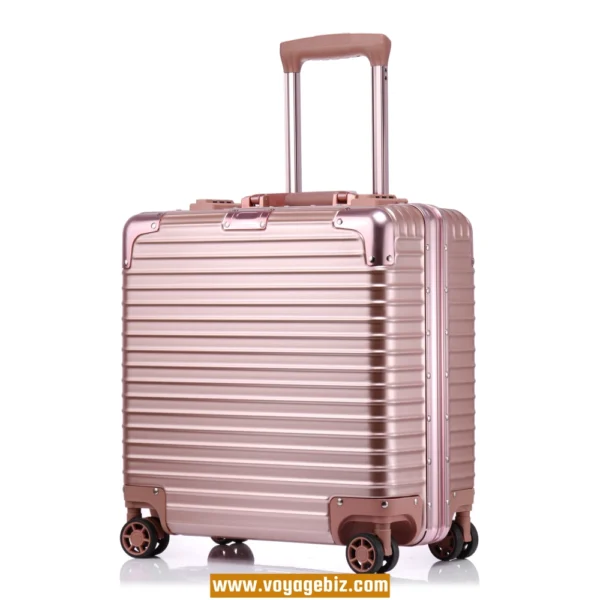 Wholesale 18-inch Aluminum Frame Laptop Luggage ABS+PC | TSA Lock + Silent Wheels  | Metal Corners & Riveted Frame | Compact Carry-On for Business Travel (4 Colors) PAHX1609 - Image 3