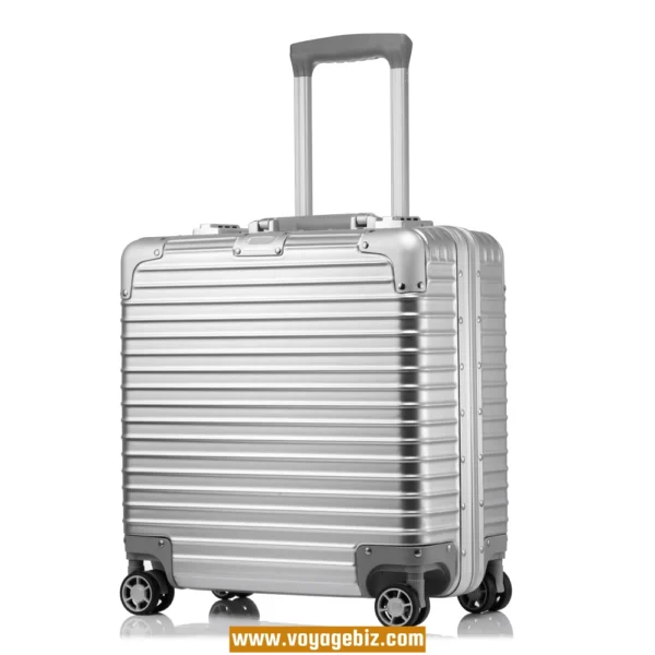 Wholesale 18-inch Aluminum Frame Laptop Luggage ABS+PC | TSA Lock + Silent Wheels  | Metal Corners & Riveted Frame | Compact Carry-On for Business Travel (4 Colors) PAHX1609 - Image 4