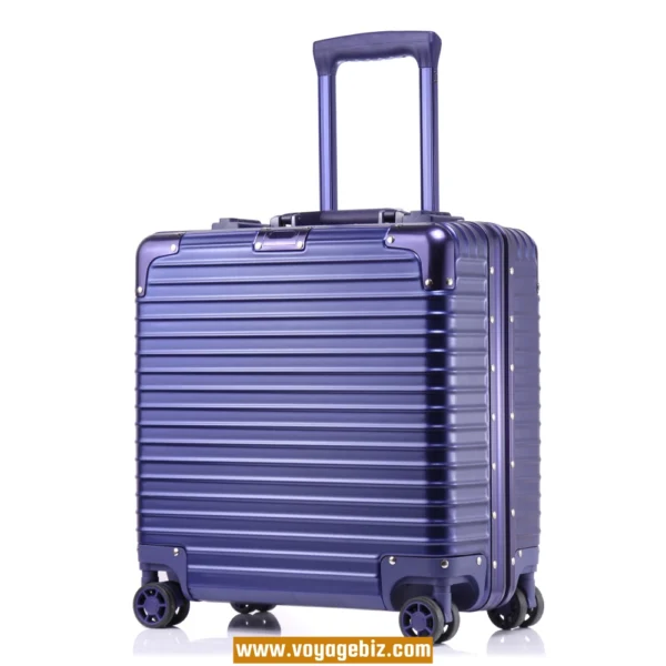 Wholesale 18-inch Aluminum Frame Laptop Luggage ABS+PC | TSA Lock + Silent Wheels  | Metal Corners & Riveted Frame | Compact Carry-On for Business Travel (4 Colors) PAHX1609 - Image 2