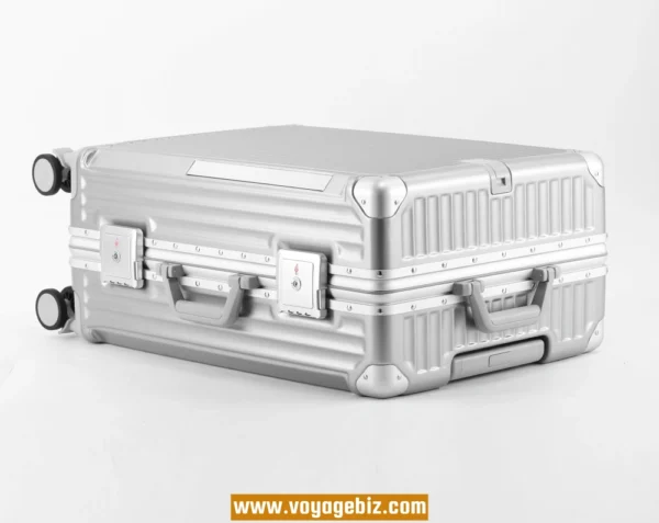 Wholesale&Custom  Aluminum Frame Trolley Suitcase ABS+PC | TSA Lock  | Charging Port & Phone Holder | Silent Wheels + Metal Corners | 20/24/26-inch Luggage  (4 Colors)PAHX2406 - Image 11