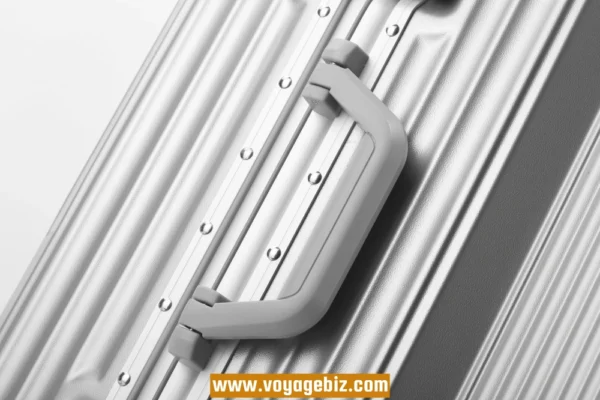 Wholesale&Custom  Aluminum Frame Trolley Suitcase ABS+PC | TSA Lock  | Charging Port & Phone Holder | Silent Wheels + Metal Corners | 20/24/26-inch Luggage  (4 Colors)PAHX2406 - Image 14