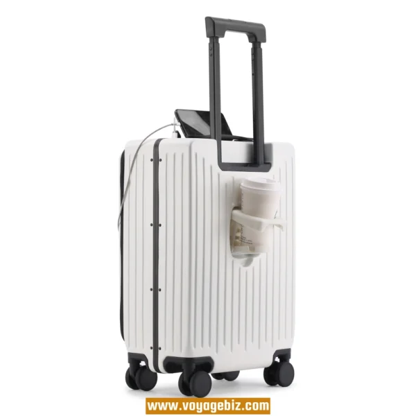 Wholesale 20-inch Aluminum Frame Cabin Luggage with TSA Lock & Charging Port | Silent 360° Wheels | ABS+PC Lightweight Suitcase for Travel/Business (4 Colors)PAHX6618 - Image 8