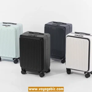 Wholesale 20-inch Aluminum Frame Cabin Luggage with TSA Lock & Charging Port | Silent 360° Wheels | ABS+PC Lightweight Suitcase for Travel/Business (4 Colors)PAHX6618