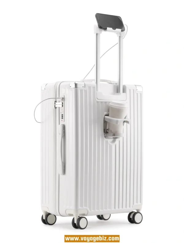 Wholesale TSA-Lock ABS+PC Suitcase with Metal Corner Armor&Charging Port& Silent Wheels | 20"-28" Multi-Size Luggage | Cup Holder & Phone Stand Design  PZHX2091 - Image 9
