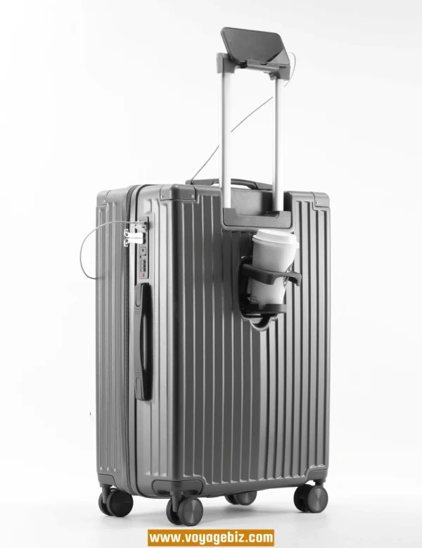 Wholesale TSA-Lock ABS+PC Suitcase with Metal Corner Armor&Charging Port& Silent Wheels | 20"-28" Multi-Size Luggage | Cup Holder & Phone Stand Design  PZHX2091 - Image 11