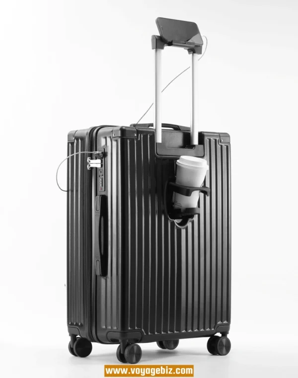 Wholesale TSA-Lock ABS+PC Suitcase with Metal Corner Armor&Charging Port& Silent Wheels | 20"-28" Multi-Size Luggage | Cup Holder & Phone Stand Design  PZHX2091 - Image 10
