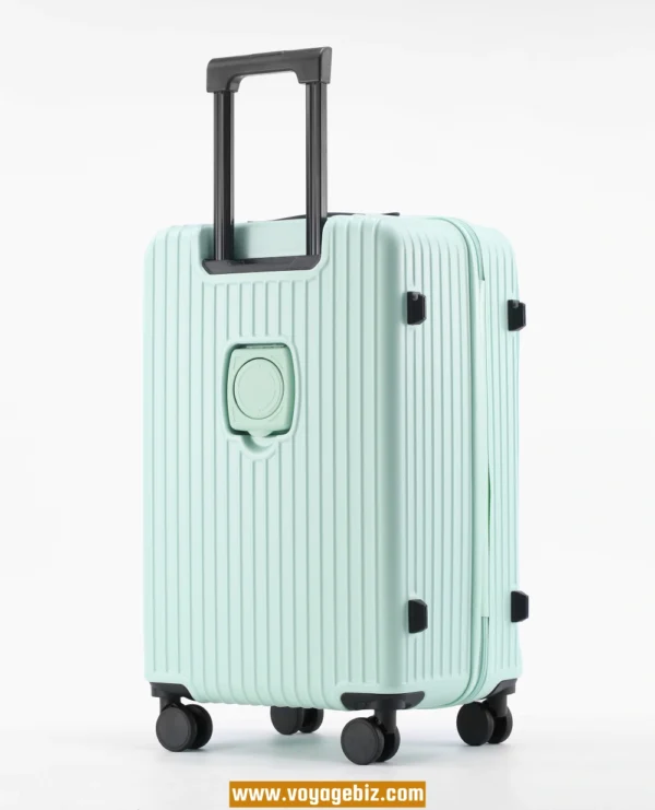 Wholesale Front-Access ABS+PC Suitcase | TSA Lock + USB Charging Port + Silent Wheels | 20"-26" Smart Travel Luggage with Cup Holder PZHX8038 - Image 8