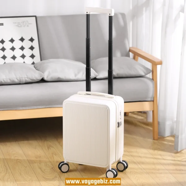 Wholesale Silent-Spinner Cabin Luggage | TSA Lock ABS+PC Zipper Case (16"/18") | Black/White/Burgundy/Purple Multi-Color Options PZHX8069 - Image 2