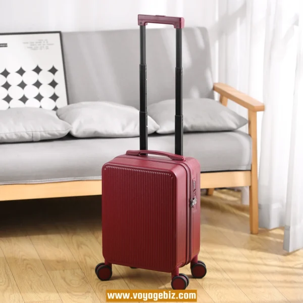 Wholesale Silent-Spinner Cabin Luggage | TSA Lock ABS+PC Zipper Case (16"/18") | Black/White/Burgundy/Purple Multi-Color Options PZHX8069 - Image 3