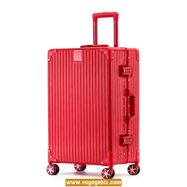 Aluminum Frame Luggage – ABS+PC Suitcase with TSA Lock, Spinner Wheels, Metal Corners & Cup Holder | 20” 24” 26” 29” PAHX1860S - Image 6