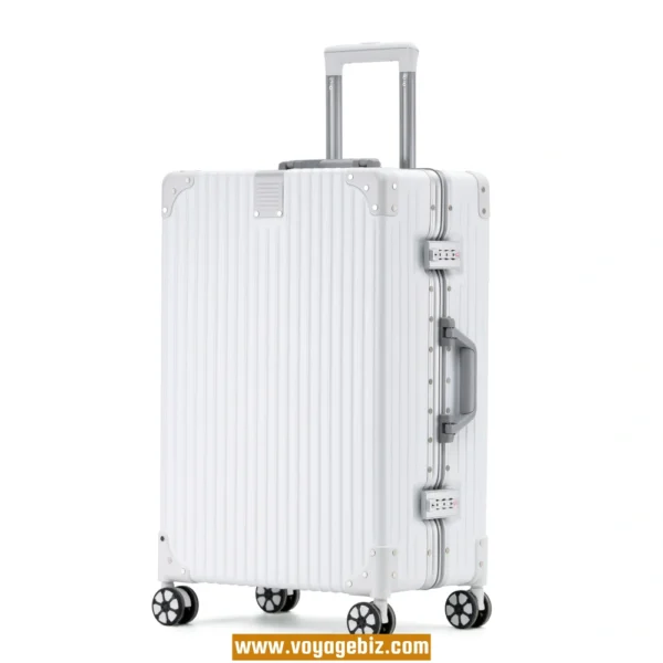 Aluminum Frame Luggage – ABS+PC Suitcase with TSA Lock, Spinner Wheels, Metal Corners & Cup Holder | 20” 24” 26” 29” PAHX1860S - Image 3