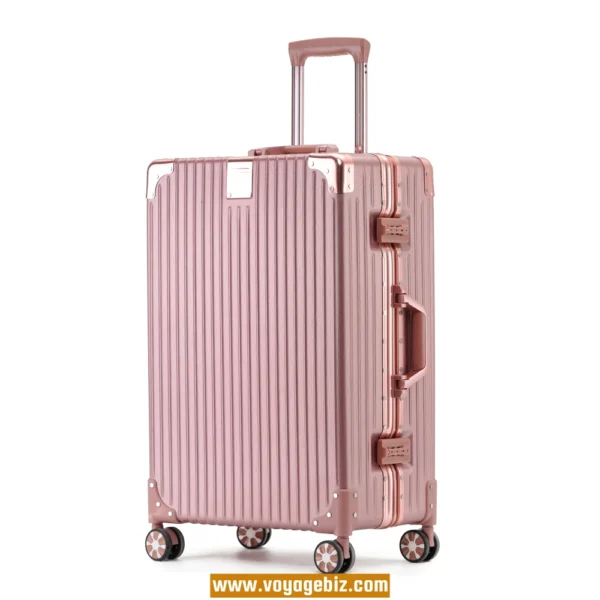 Aluminum Frame Luggage – ABS+PC Suitcase with TSA Lock, Spinner Wheels, Metal Corners & Cup Holder | 20” 24” 26” 29” PAHX1860S - Image 2