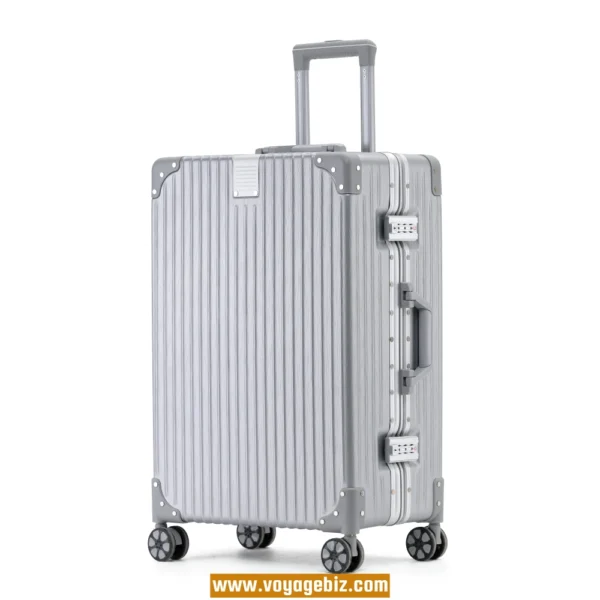 Aluminum Frame Luggage – ABS+PC Suitcase with TSA Lock, Spinner Wheels, Metal Corners & Cup Holder | 20” 24” 26” 29” PAHX1860S - Image 7