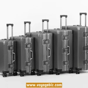 PC Spinner Luggage – Aluminum Frame Suitcase with TSA Lock, Hook & Metal Corners | 20” 22” 24” 26” PAHX2018