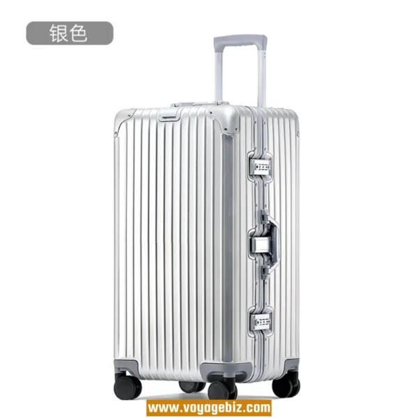 Full Metal Magnesium-Aluminum Alloy Luggage – Aluminum Frame TSA Lock Suitcase with Spinner Wheels | 22” 24” 26” 28” 30” PAHX2605 - Image 7