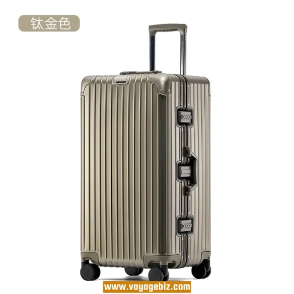 Full Metal Magnesium-Aluminum Alloy Luggage – Aluminum Frame TSA Lock Suitcase with Spinner Wheels | 22” 24” 26” 28” 30” PAHX2605 - Image 9