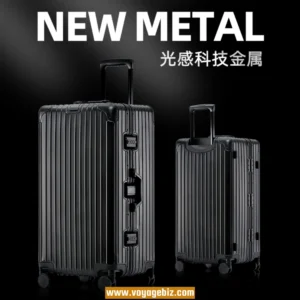 Full Metal Magnesium-Aluminum Alloy Luggage – Aluminum Frame TSA Lock Suitcase with Spinner Wheels | 22” 24” 26” 28” 30” PAHX2605