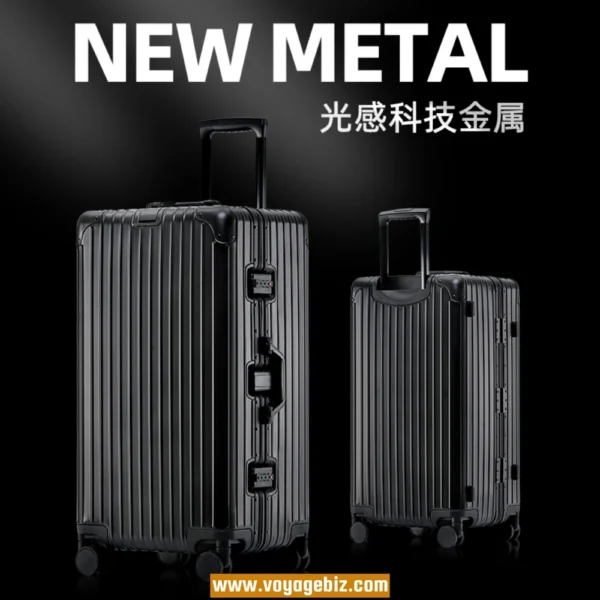 Full Metal Magnesium-Aluminum Alloy Luggage – Aluminum Frame TSA Lock Suitcase with Spinner Wheels | 22” 24” 26” 28” 30” PAHX2605