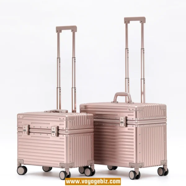 Full Aluminum Pilot Case – Magnesium-Aluminum Equipment Luggage with TSA Lock & Spinner Wheels | 18” 20”PAHX8002 - Image 2