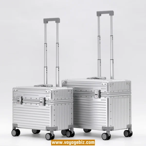 Full Aluminum Pilot Case – Magnesium-Aluminum Equipment Luggage with TSA Lock & Spinner Wheels | 18” 20”PAHX8002