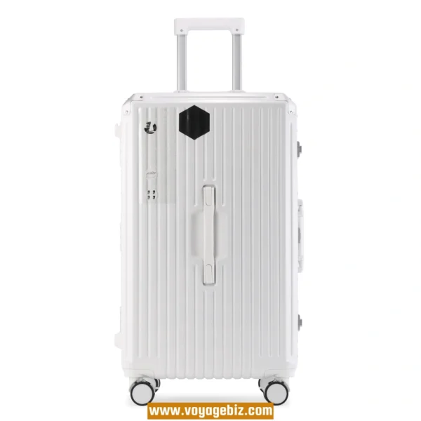 Smart Aluminum Frame Luggage – ABS+PC Spinner Suitcase with USB Port, Brake Wheels & TSA Lock | 20” 24” 26” 28”PAHX9007S - Image 5