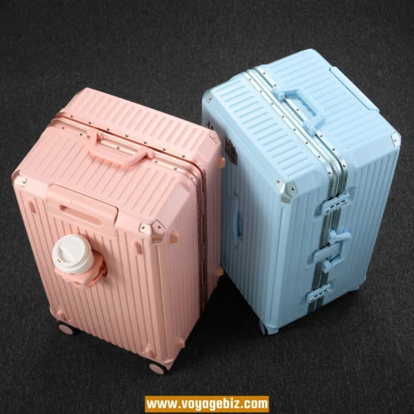 Smart Aluminum Frame Luggage – ABS+PC Spinner Suitcase with USB Port, Brake Wheels & TSA Lock | 20” 24” 26” 28”PAHX9007S - Image 2