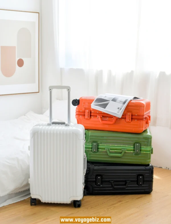 Candy Color Aluminum Frame Luggage – ABS+PC Spinner Suitcase with TSA Lock | 20” 24” 26” 29” PAHX9012 - Image 2