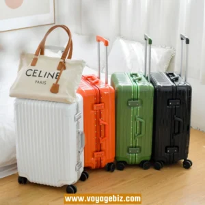 Candy Color Aluminum Frame Luggage – ABS+PC Spinner Suitcase with TSA Lock | 20” 24” 26” 29” PAHX9012