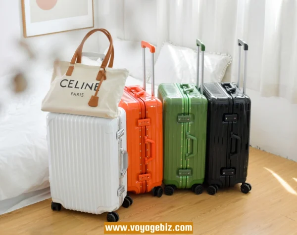 Candy Color Aluminum Frame Luggage – ABS+PC Spinner Suitcase with TSA Lock | 20” 24” 26” 29” PAHX9012