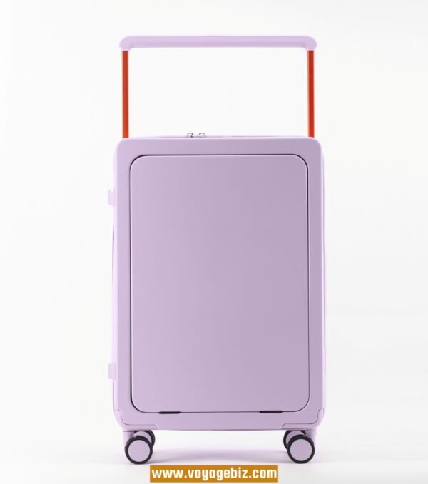 Front-Opening Trolley Luggage with TSA Lock, Charging Port, 360° Spinner Wheels, Wide Trolley Handle – 20/24-inch, ABS + PC, Available in White, Purple, Green, Black, Grey, Dark Blue  PZHX2321 - Image 10