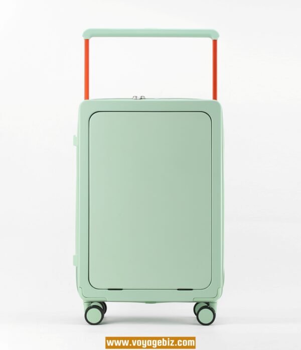 Front-Opening Trolley Luggage with TSA Lock, Charging Port, 360° Spinner Wheels, Wide Trolley Handle – 20/24-inch, ABS + PC, Available in White, Purple, Green, Black, Grey, Dark Blue  PZHX2321 - Image 8