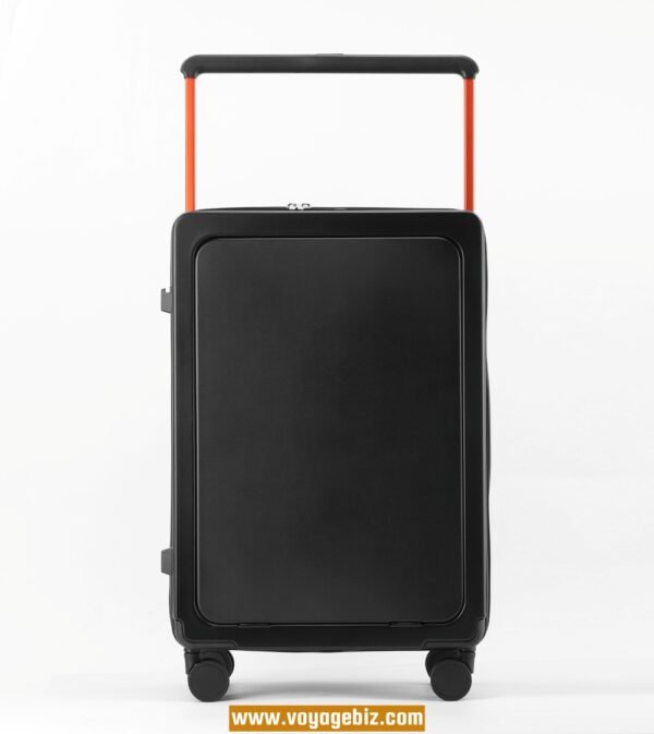 Front-Opening Trolley Luggage with TSA Lock, Charging Port, 360° Spinner Wheels, Wide Trolley Handle – 20/24-inch, ABS + PC, Available in White, Purple, Green, Black, Grey, Dark Blue  PZHX2321 - Image 9