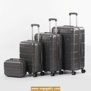 Zipper Luggage Set with TSA Lock, Hook, Silent 360° Spinner Wheels - Available in 14+20/14+20+24+28-inch - Black, White, Grey, Pink  PZHX618