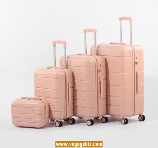 Zipper Luggage Set with TSA Lock, Hook, Silent 360° Spinner Wheels - Available in 14+20/14+20+24+28-inch - Black, White, Grey, Pink  PZHX618 - Image 3