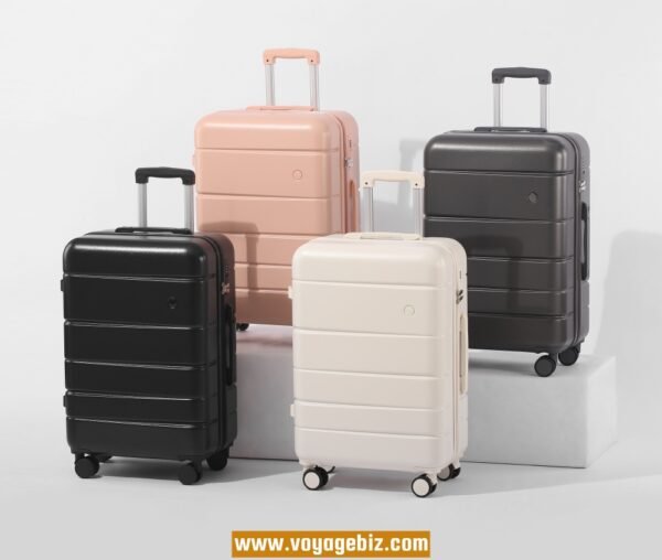 Zipper Luggage Set with TSA Lock, Hook, Silent 360° Spinner Wheels - Available in 14+20/14+20+24+28-inch - Black, White, Grey, Pink  PZHX618 - Image 8